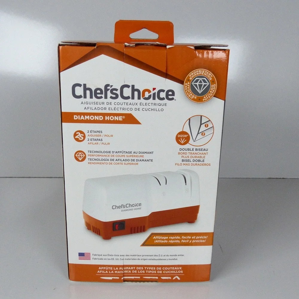Chefs Choice Diamond Hone Electric Knife Sharpener D202 2-Stage Kitchen Tool